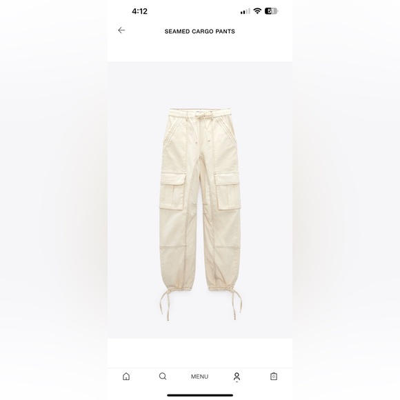 Zara Seamed Cargo Pants - Picture 1 of 3